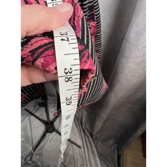 LuLaRoe Amelia Dress XS Black Gray Purple Peony Pansy Floral - Picture 4 of 6